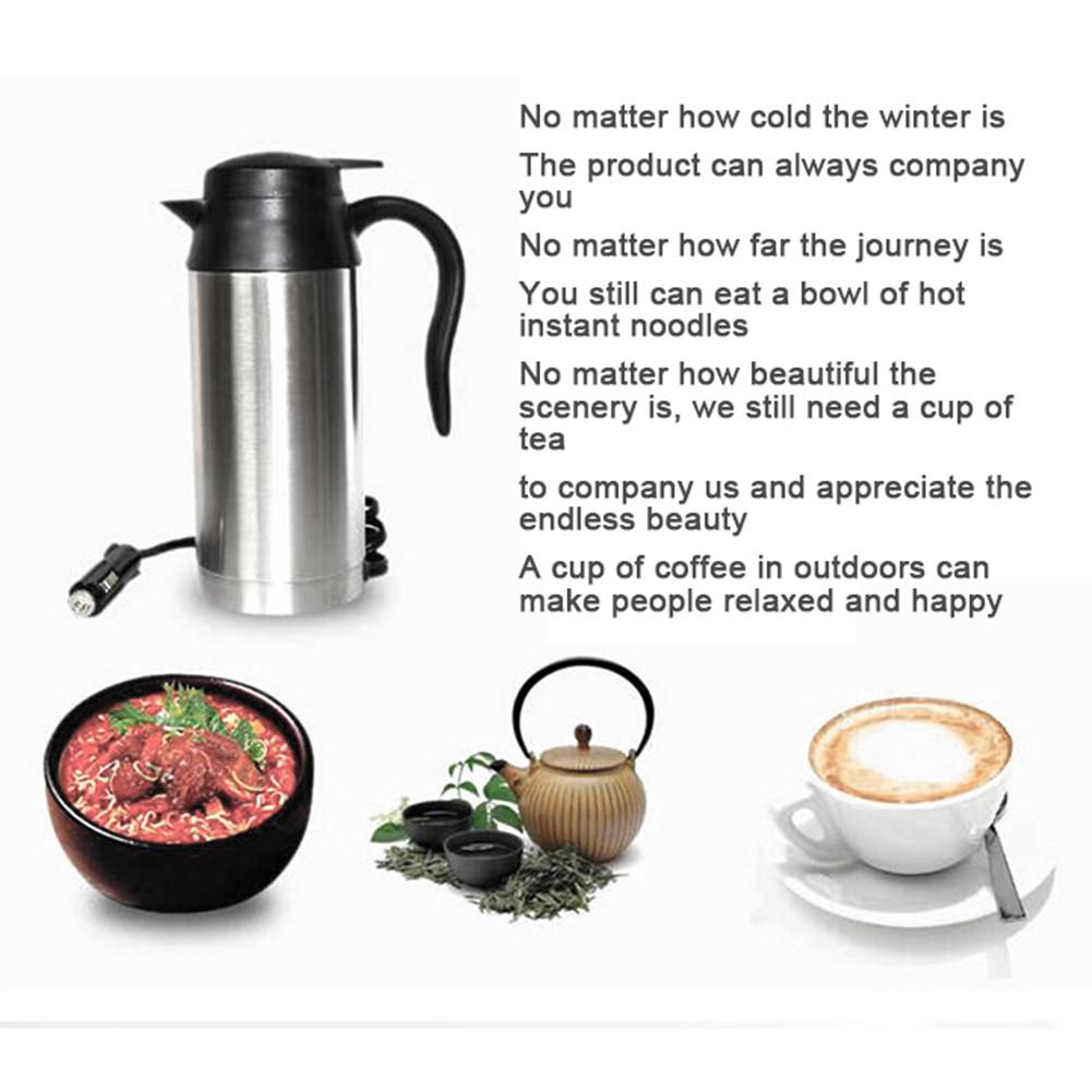 Auto Heizung Wasserkocher Becher Tasse 12 V/24 V Edelstahl Reise Heizung Tasse Für Kochendem Wasser Kaffee Auto -Styling