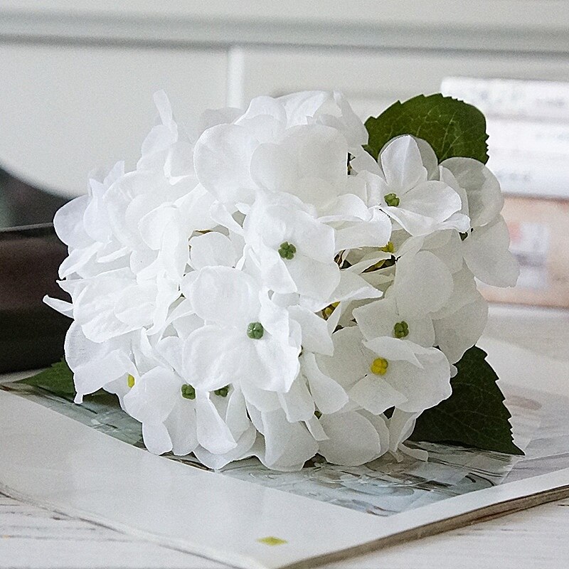 1 bundle Silk Hydrangea bridal bouquet artificial plants vases for home decor scrapbooking wedding needlework Year: 2