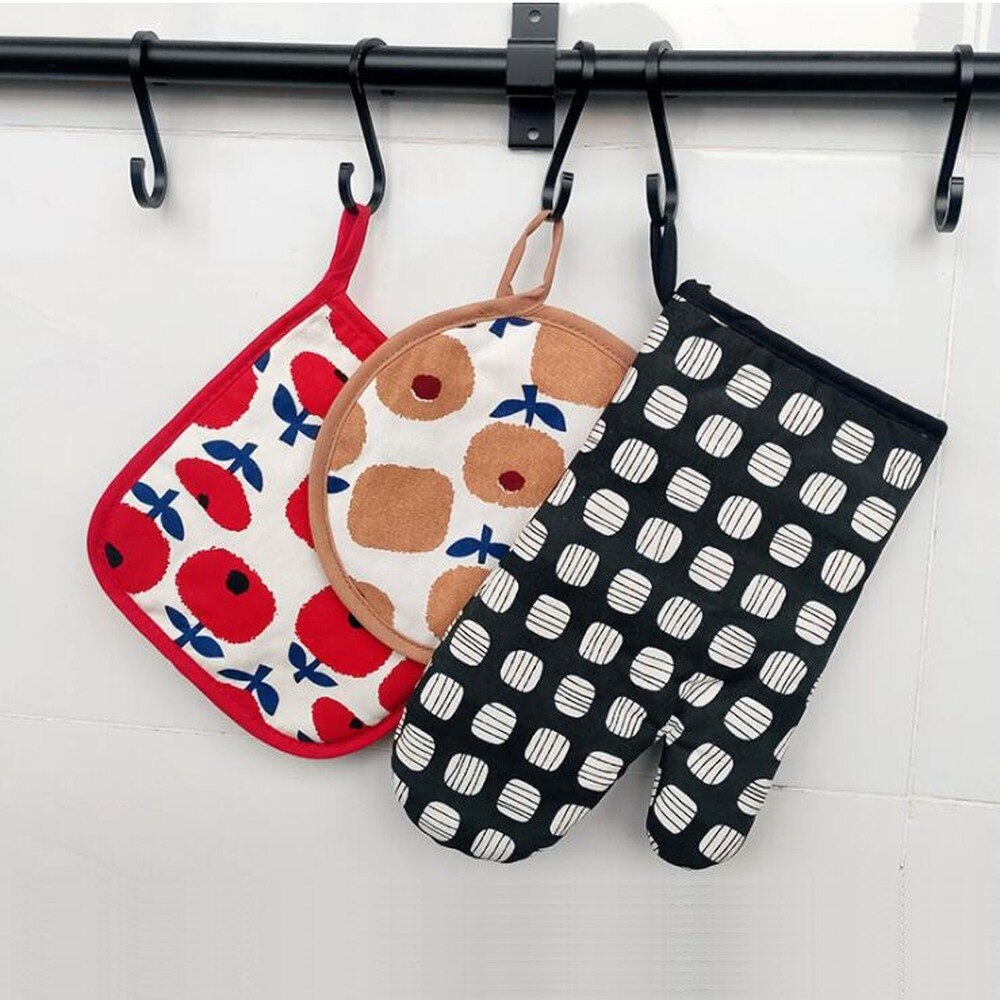 1Pcs Ovenwant Magnetron Koken Handschoenen Keuken Potholder Heet Oppervlak Handler Dikke Isolatie Oven Handschoenen