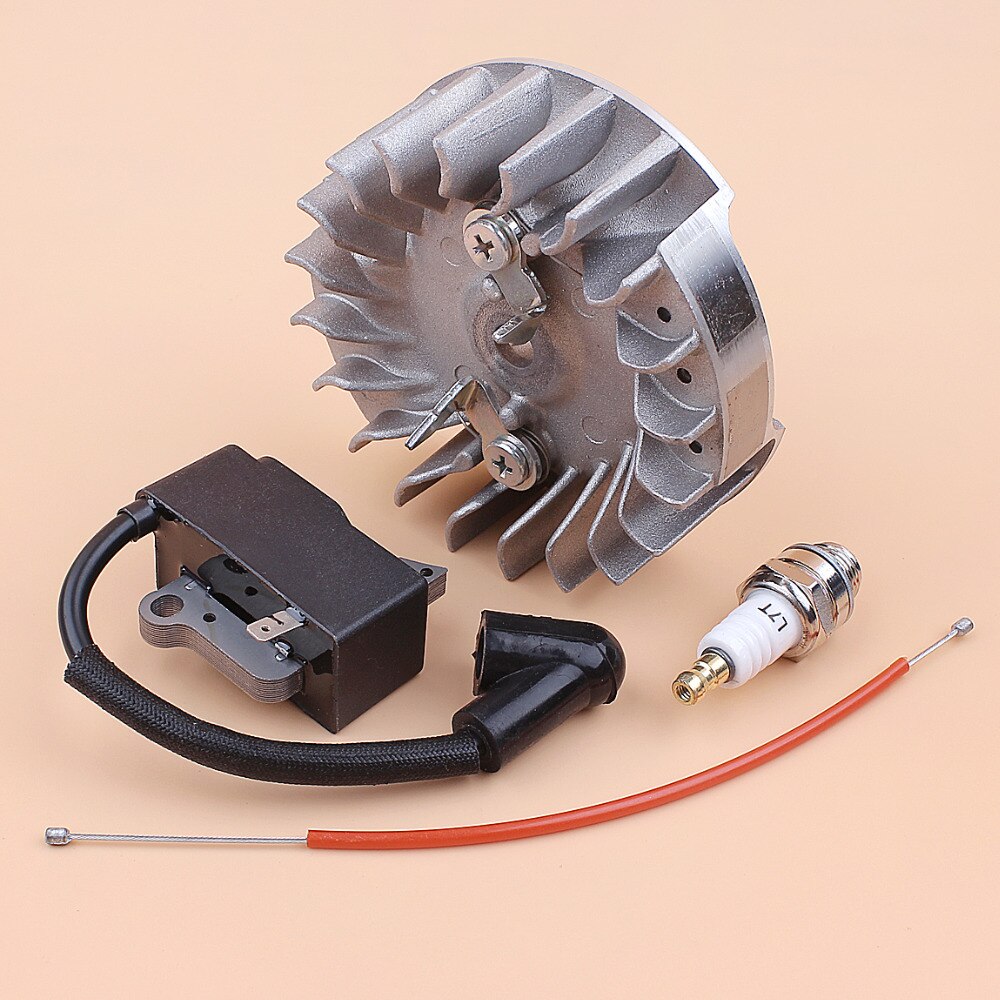 Flywheel Ignition Coil Module Throttle Cable Kit For HUSQVARNA 450 445 445E 450E Chainsaw Replacement Parts 544111801 573935701