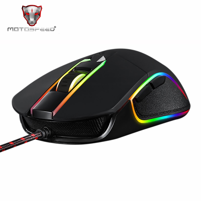 Motospeed – souris optique de jeu V30 RGB, 3500 DPI, rétroéclairée, éclairage LED, pour PC et jeu Gamer