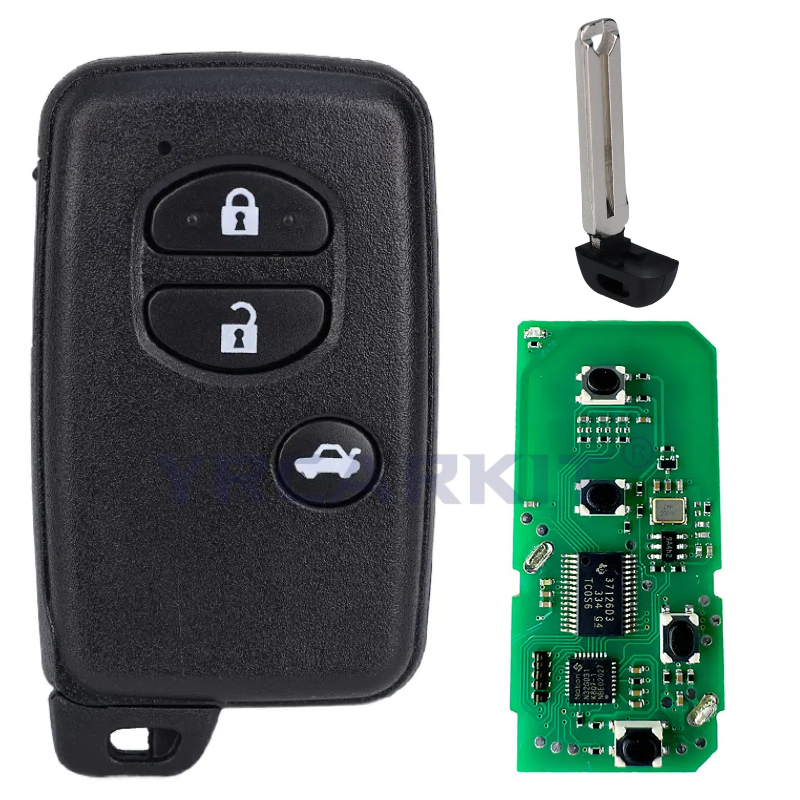 Llave remota inteligente para coche, para Toyota Land Cruiser Prado Camry Crown Aurion LC200 A433 F433, llave inteligente para coche, Chip 4D, 433Mhz: Azul / 5 Botones