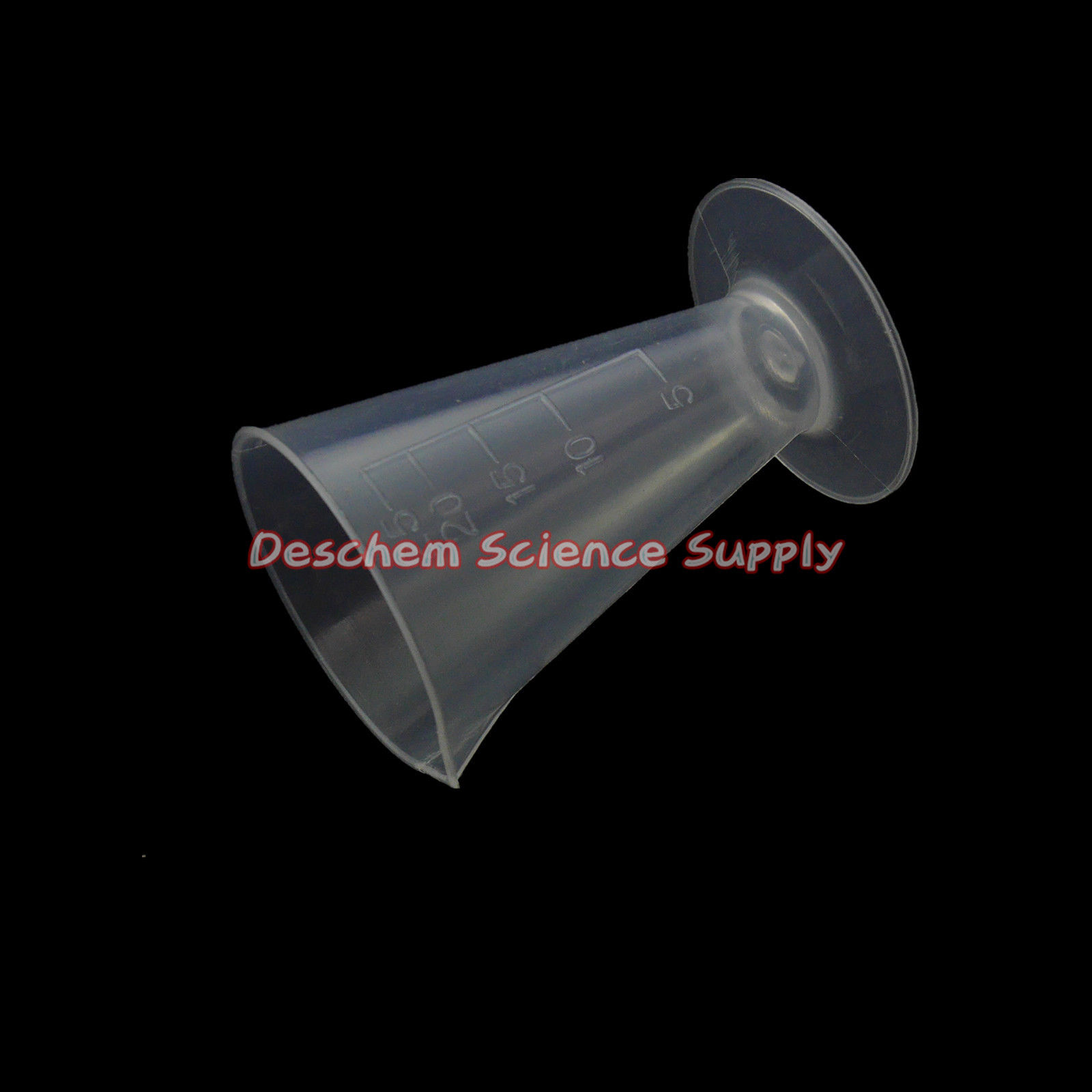 2PCS 25mL Plastic Conical Measuring Cup Lab Chemical Plasticware