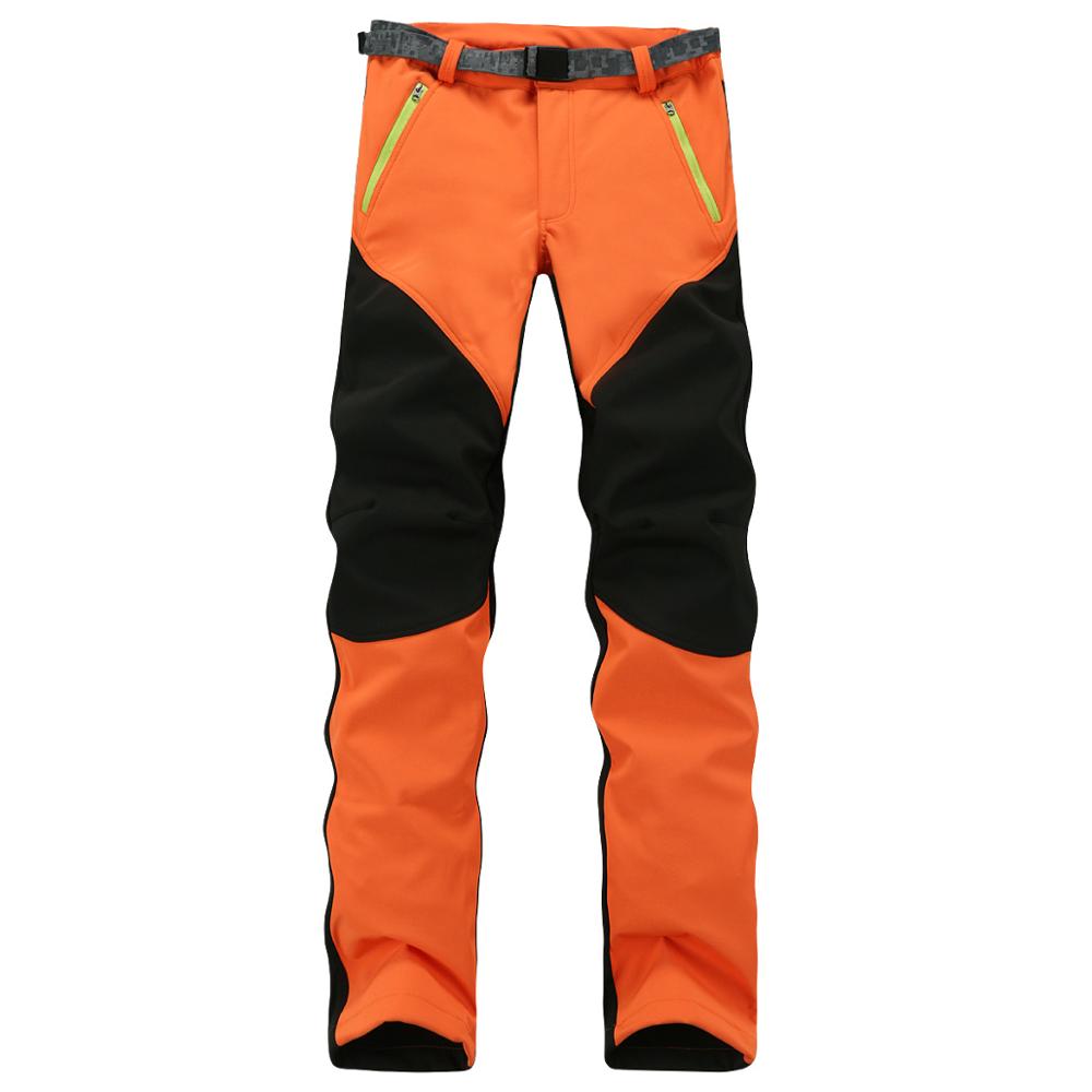 The arctic light utomhusladdning vandringsskidbyxor kvinnlig elastisk svett för att hålla värmen vind regn soft shell på vintern kvinnor: Orange / Xxl