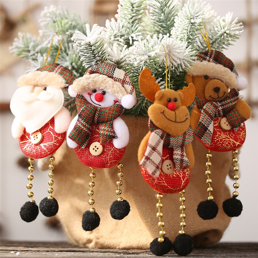 Vrolijk Kerstfeest Kerstman Sneeuwpop Rendier Ornamenten Decor Festival Party Kerstboom Opknoping Decoratie Pandent Decals