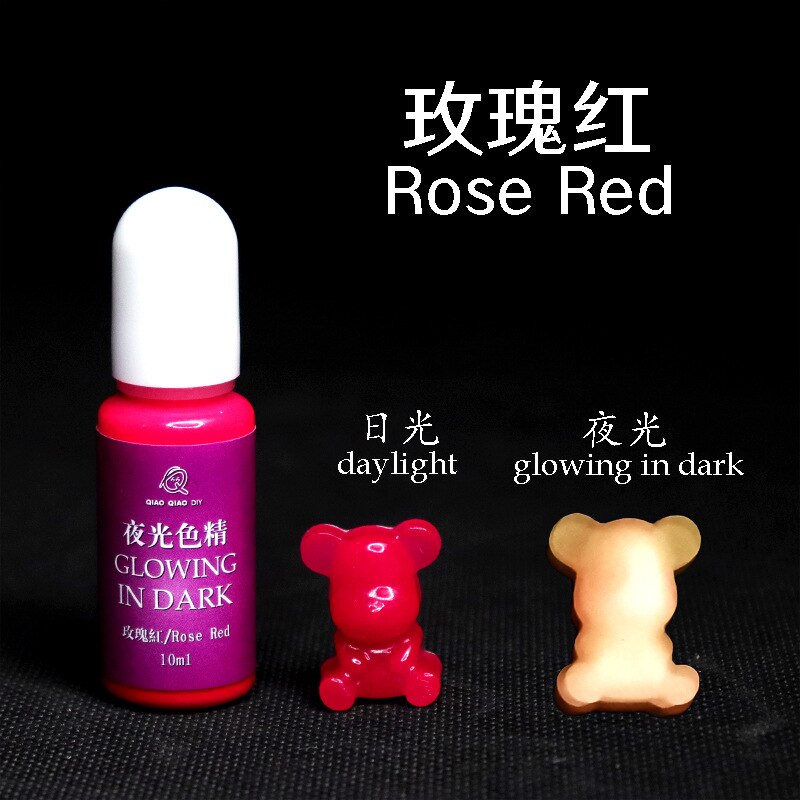 Luminous UV Resin Polarization Liquid Dye Resin Epoxy For DIY Jewelry Making Crafts Coloring Dye Colorant: rose red