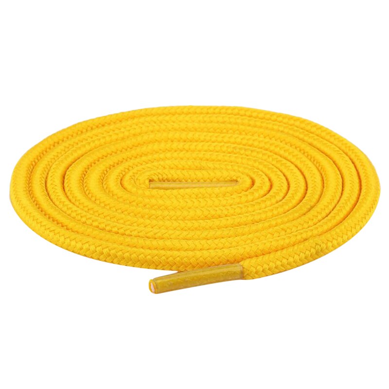 120cm lacets ronds Sneaker lacets de chaussures cordes lacets bottillons couleur unie botte de Sport dentelle chaussure athlétique ficelle 2 pièces/ensemble: yellow