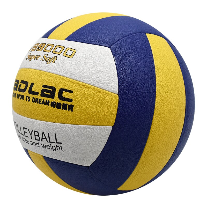 Outdoor Sand Beach Volleyball Game Ball Thickened Soft PU Leather Volley Ball Match Training Volleyball Ball Size 5: HD040-BN