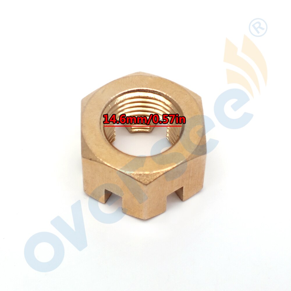 90171-16011 Copper Castle Nut For Yamaha Outboard Motor Propeller 40HP 50HP 55HP 60HP 70HP 90HP