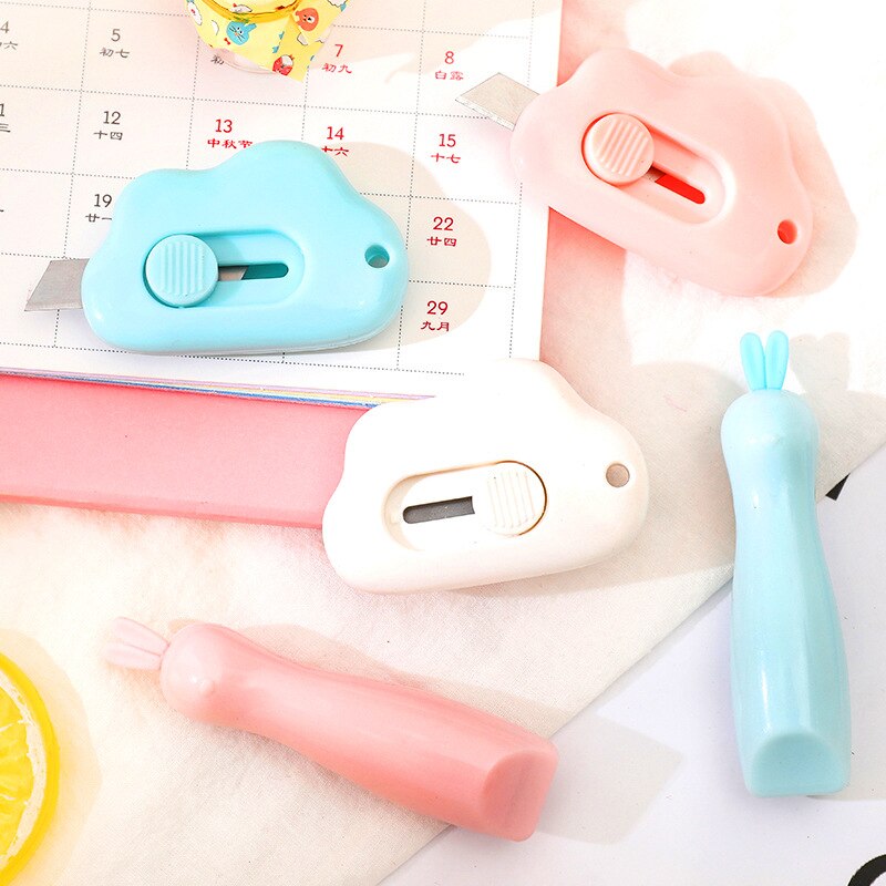 Cute Mini Small Pocket Sized Craft Wrapping Box Paper Envelope Cutter Utility Knife Letter Opener Student Art Supplies
