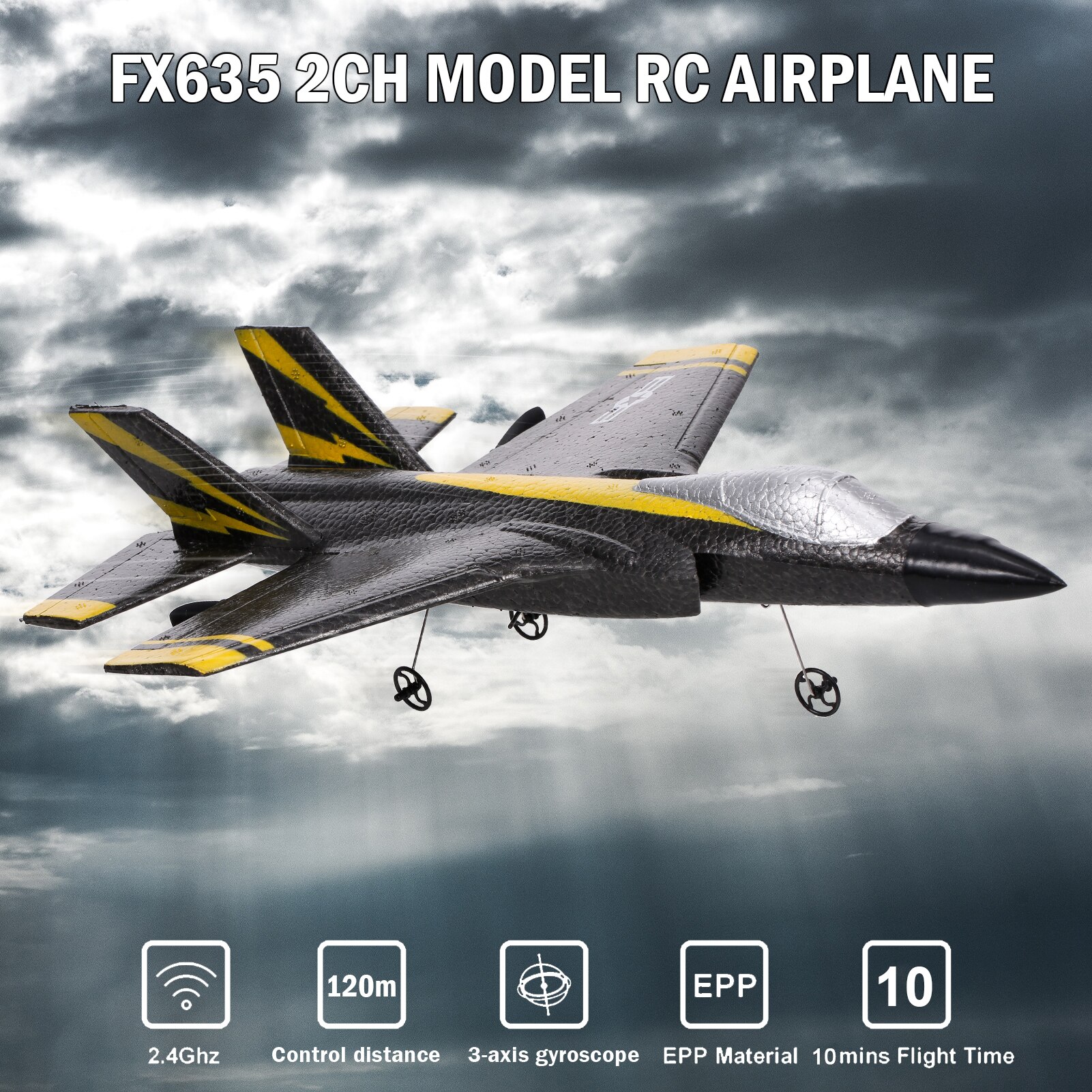 FX635 RC Airplane RC Plane RC Aircraft 2.4Ghz Remote Control Foam Glider RC Glider Plane Fixed Wing Airplane Toys for Kids Adult