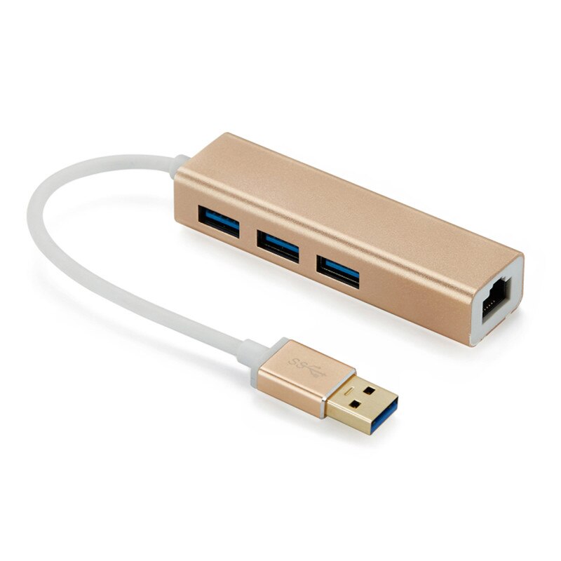 USB 3.0 HUB USB 3.0 Ondersteuning 5Gbps Poorten RJ45 LAN 1000 M/100 M/10 M multi 4-IN-1 USB Splitter Adapter