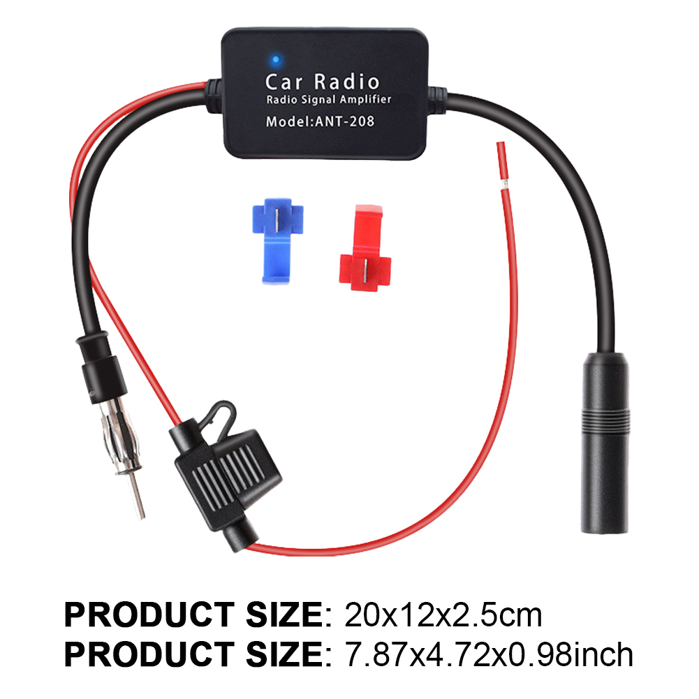 12V Auto Antenne Signaalversterker Set Auto Antenne Booster Autoradio Antenne Versterker voor ANT208 Auto Elektronische Accessoires