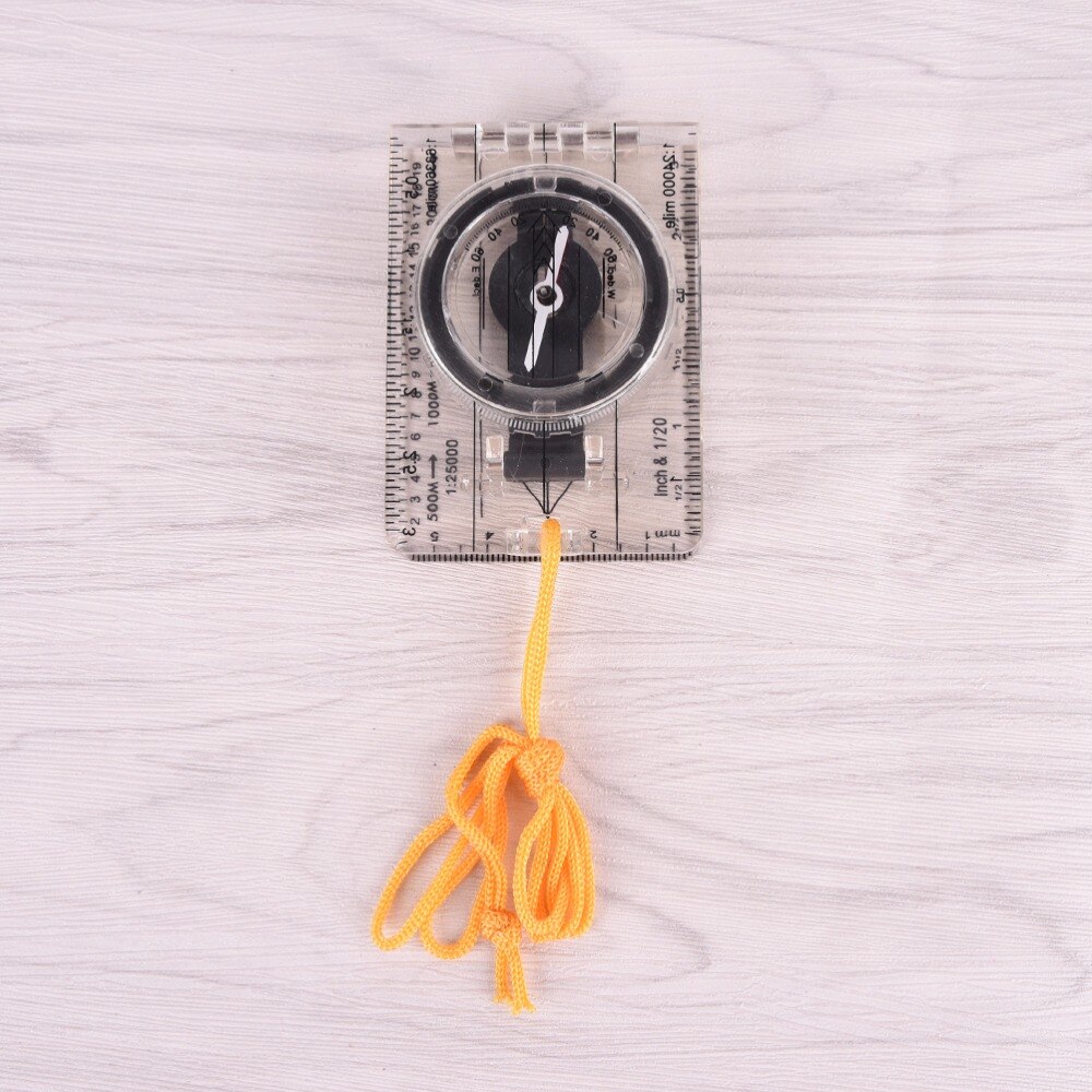 Folding Compass Multifunctional Outdoor Hiking Camping Baseplate Compass Travel Baseplate Ruler Compass Map Ruler