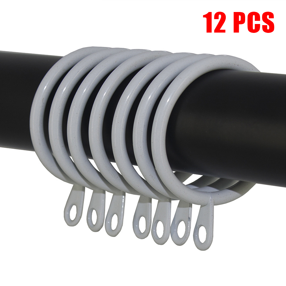 12/24 Stück Metall vorhang ringe Auf hänge haken für Gardinen stangen Stange Schleier Hoch leistungs ringe passen bis zu 25 bis 37 mm Gardinen stangen: verrotten