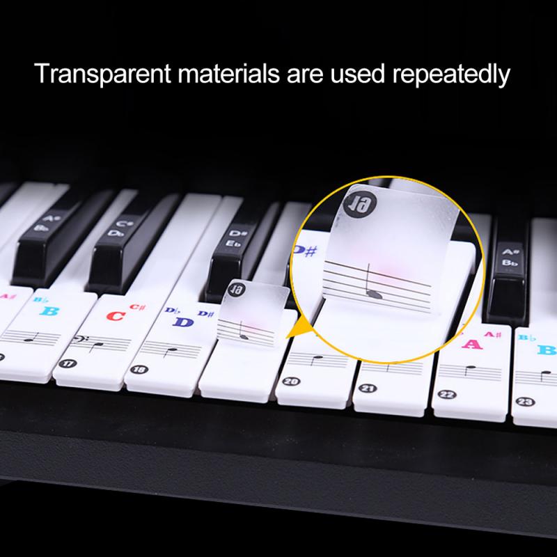 Autocollants transparents pour piano,étiquettes adhésives de