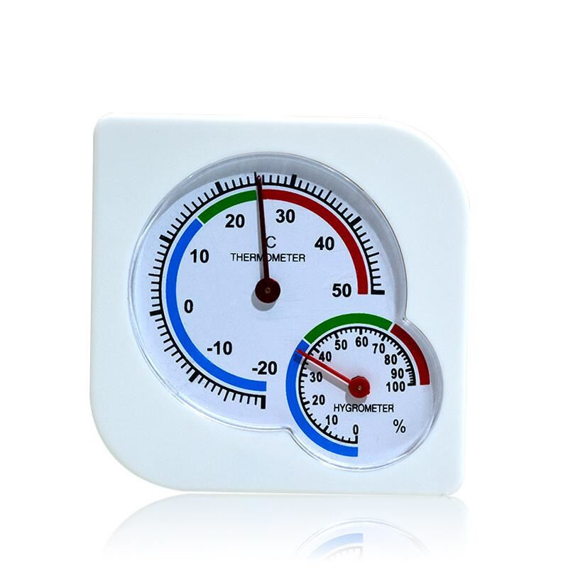 Wireless Hygrometer Humidity Thermometer Pointer Clock Wall Indoor Outdoor Sensor for Laboratory Greenhouse Temp Moisture Meter