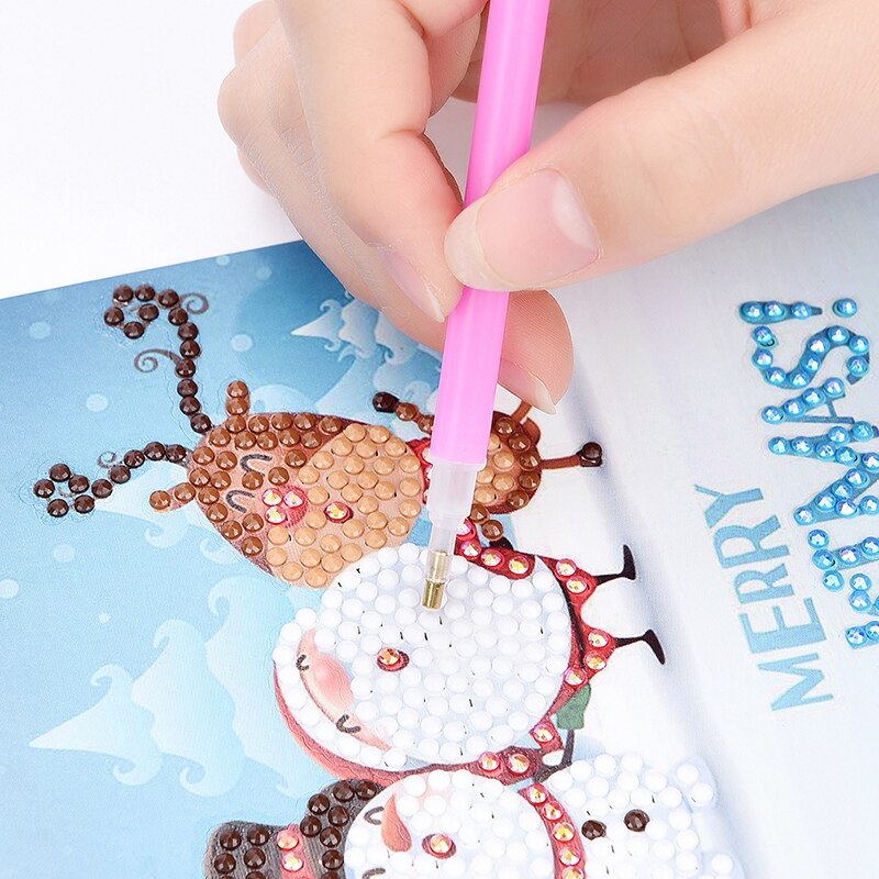 Kerstkaart diamant schilderij jaargroetkaart kerststickers kerstkaarten diy diamant schilderij strass
