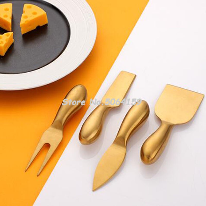 4 stk./sæt osteskærer kniv pålægssæt køkken osteskærer køkkenredskaber kokspatel pandekage top