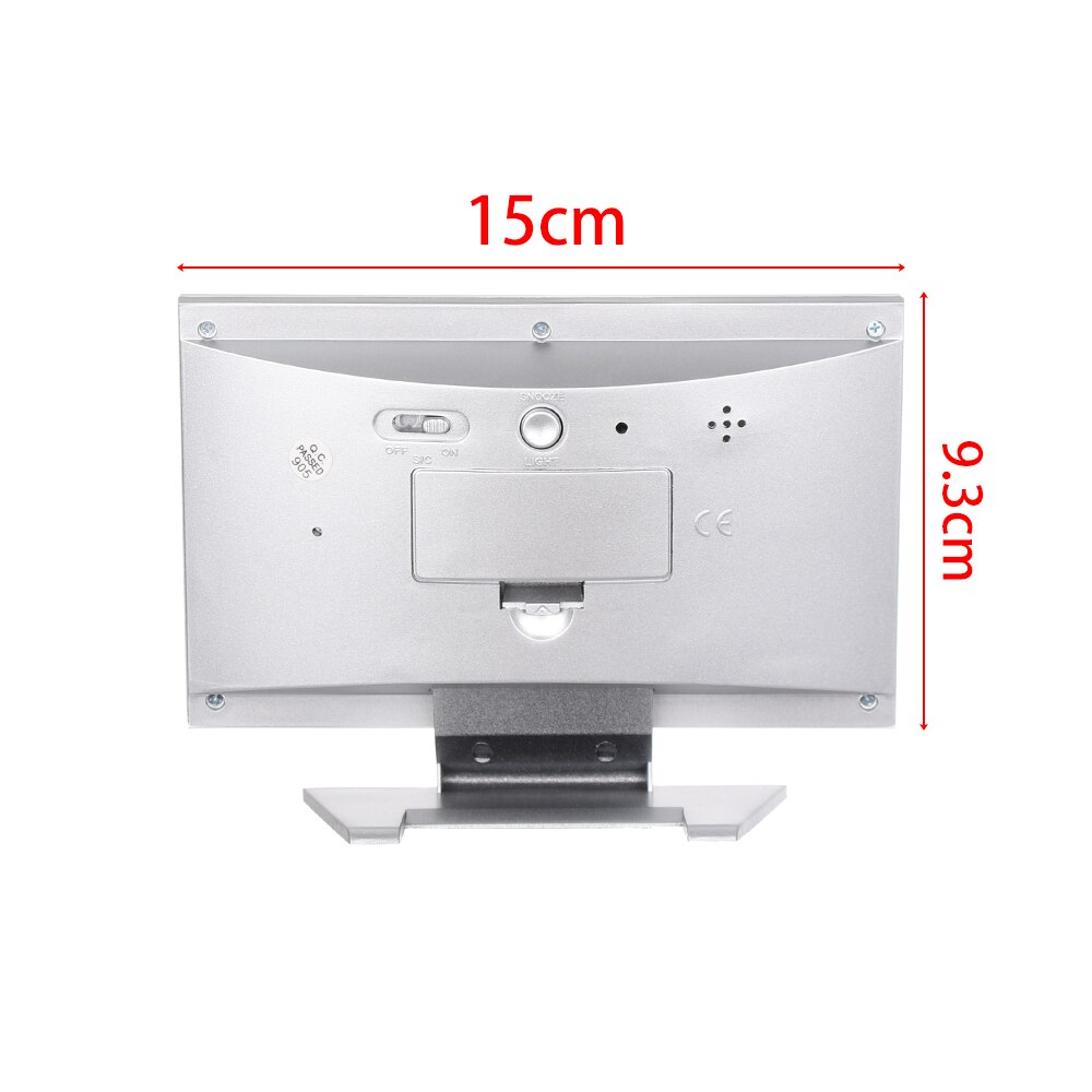 1PC Digitale Wekker LCD Display Kalender Voice Control Snooze Modus Thermometer Temperatuur Timer Desktop Ornament