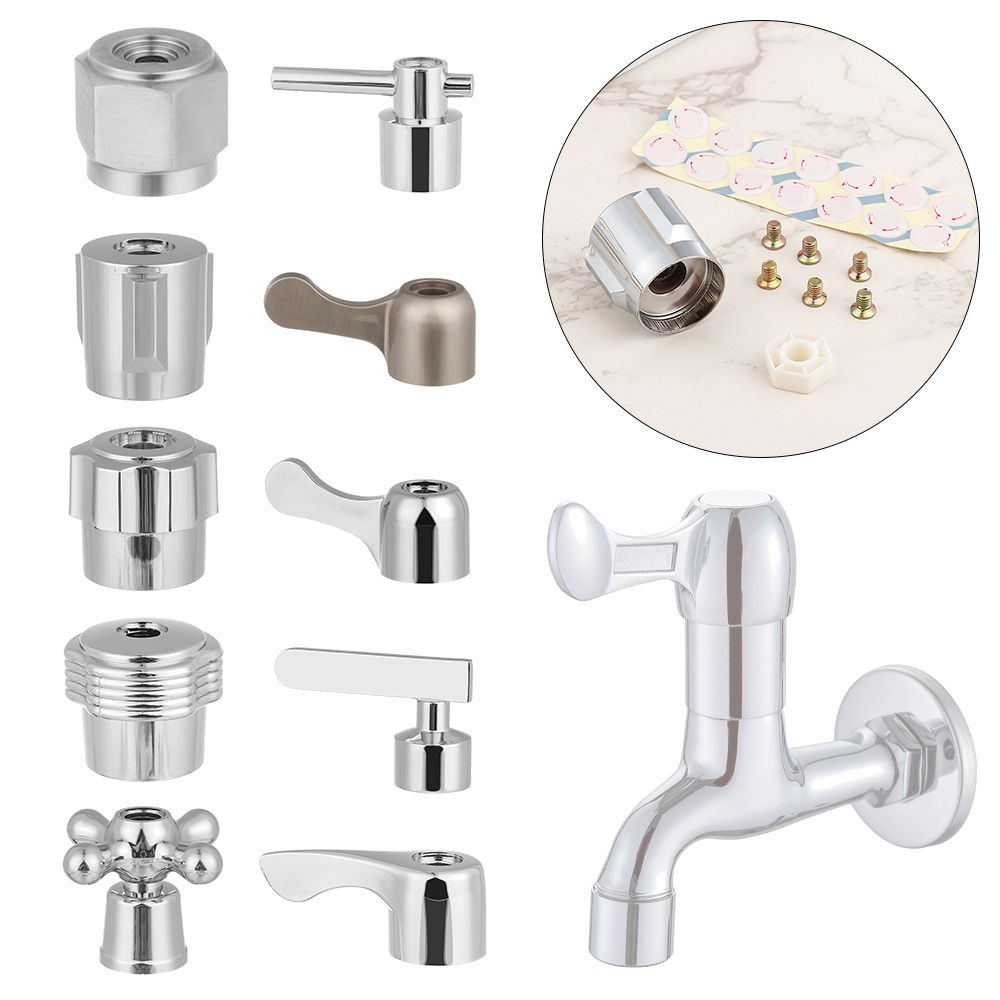 1Pcs Faucet Handle Triangle Valve Small Spout Dish Basin Handle Quick Open Valve Core Handwheel Faucet Switch Handle Accessories