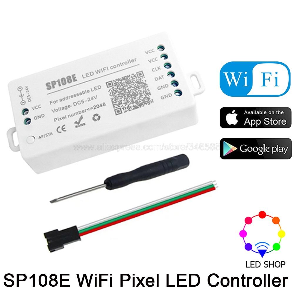 SP108E Magie Farbe Pixel LED Controller WS2812B WS2811 WS2813 LED Streifen Modul Smart App Drahtlose Steuerung iOS Android DC5-24V