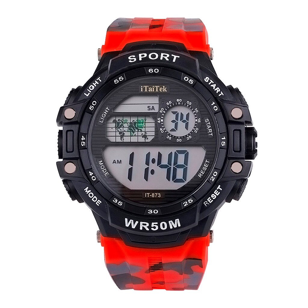 Luxe Sport Waterdichte Digitale Horloge Luxe Heren Digitale Led Horloge Datum Sport Mannen Outdoor Elektronische Mode Horloge Часы