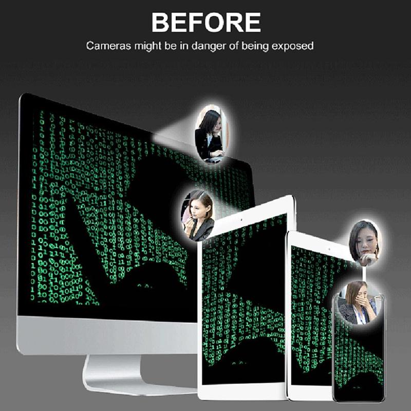 3pcs Black Webcam Cover Plastic Shutter Privacy Protection Shutter Shield Anti-hacker for Smartphone Laptop Desktop Camera