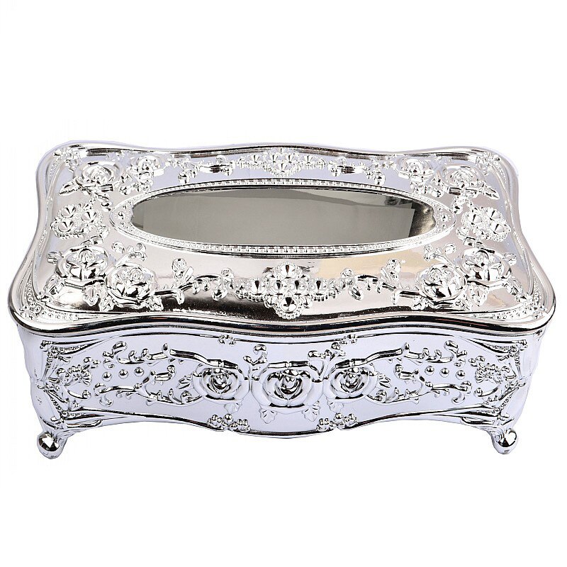 Gold/Silver European Luxury Acrylic Tissue Box Hotel Restaurant Napkin Holder Household Tissue Box WF911350
