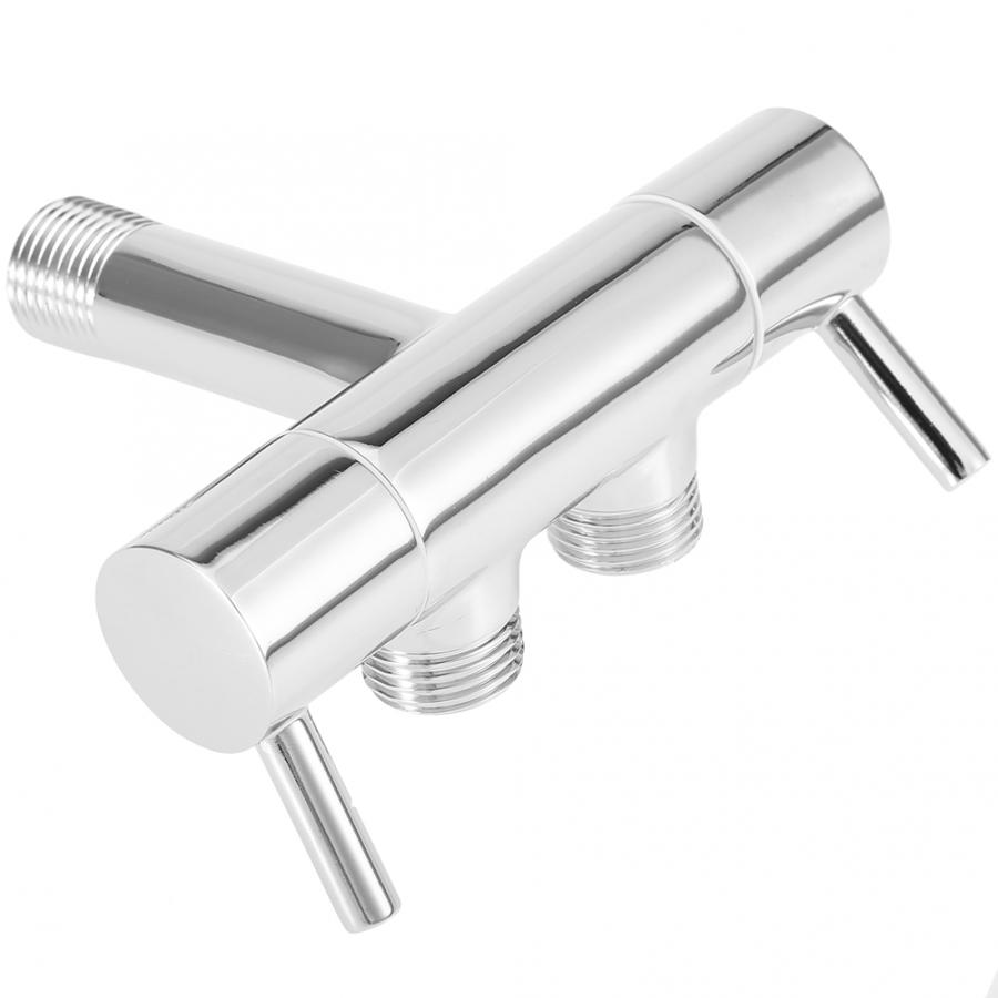 suitable for most taps Chrome Plating Wall Mounted Angle Valve Double Outlet Valve for Basin Sink Faucet Extension