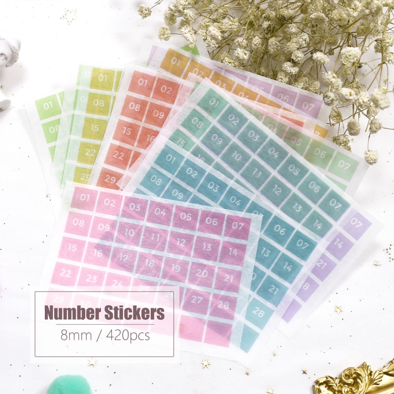 Mypretties Basic Label Stickers Nummer Stickers Pl... – Vicedeal