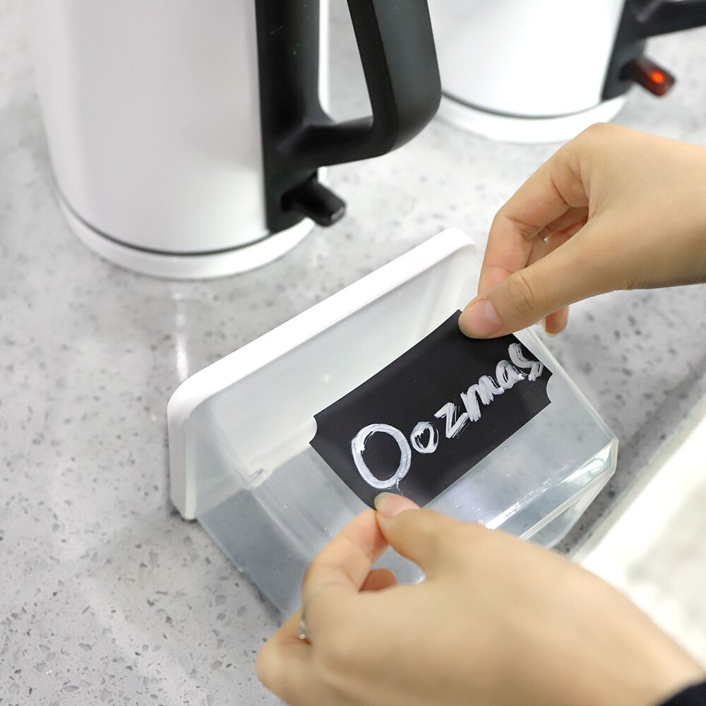 112pcs/set Blackboard Labels Waterproof Blackboards Sticker Mixed Color 9X5cm with Ink Pen Reusable Blackboard Vinyl Set