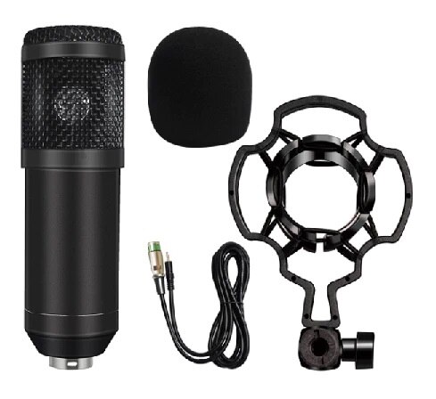 Microfono a Condensatore BM800 - Cablato 3.5mm con Scheda Audio USB NB-35 per Computer Karaoke: 2