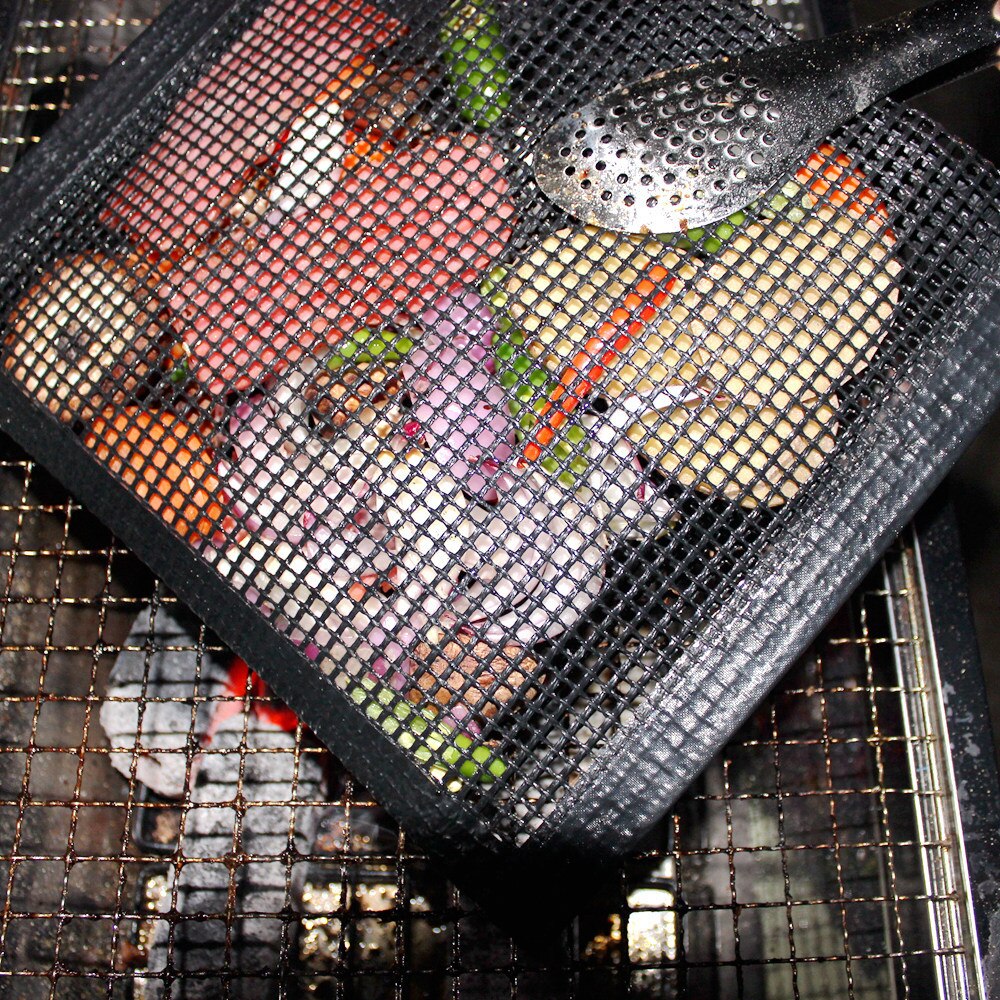 Bolsa de malla antiadherente para asar, tapetes antiadherentes para barbacoa, bolsa para hornear, Picnic al aire libre, herramienta de cocina para hornear, 22x27 CM/14x22 CM