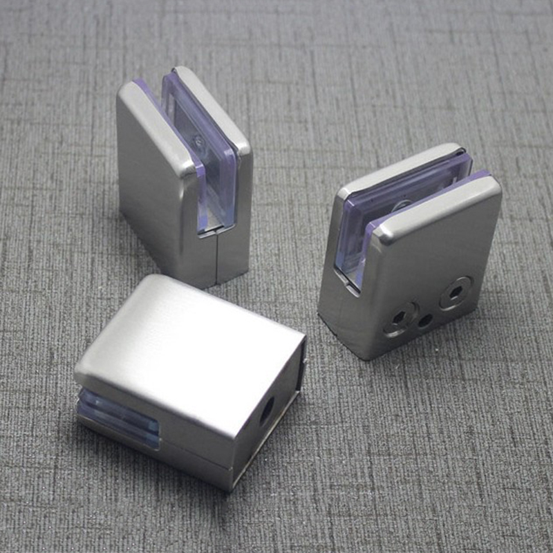 Stainless Steel Square Clamp Holder Bracket Square Clip Glass Shelf Handrails Silver Glass Sandwich Panel Clip Door Window