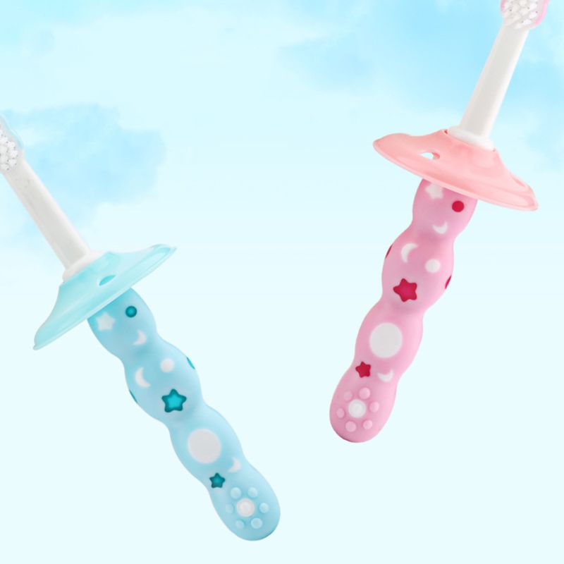 2 Pcs Children Toothbrush Soft Fur Protect Gums Kids Baby Small Head Toothbrushes Non-slip Handle 24BE