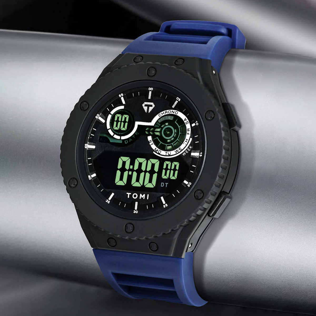 TOMI-reloj Digital luminoso LED para hombre, minimalista, resistente al agua hasta 30M, deportivo, con fecha, electrónico para estudiantes