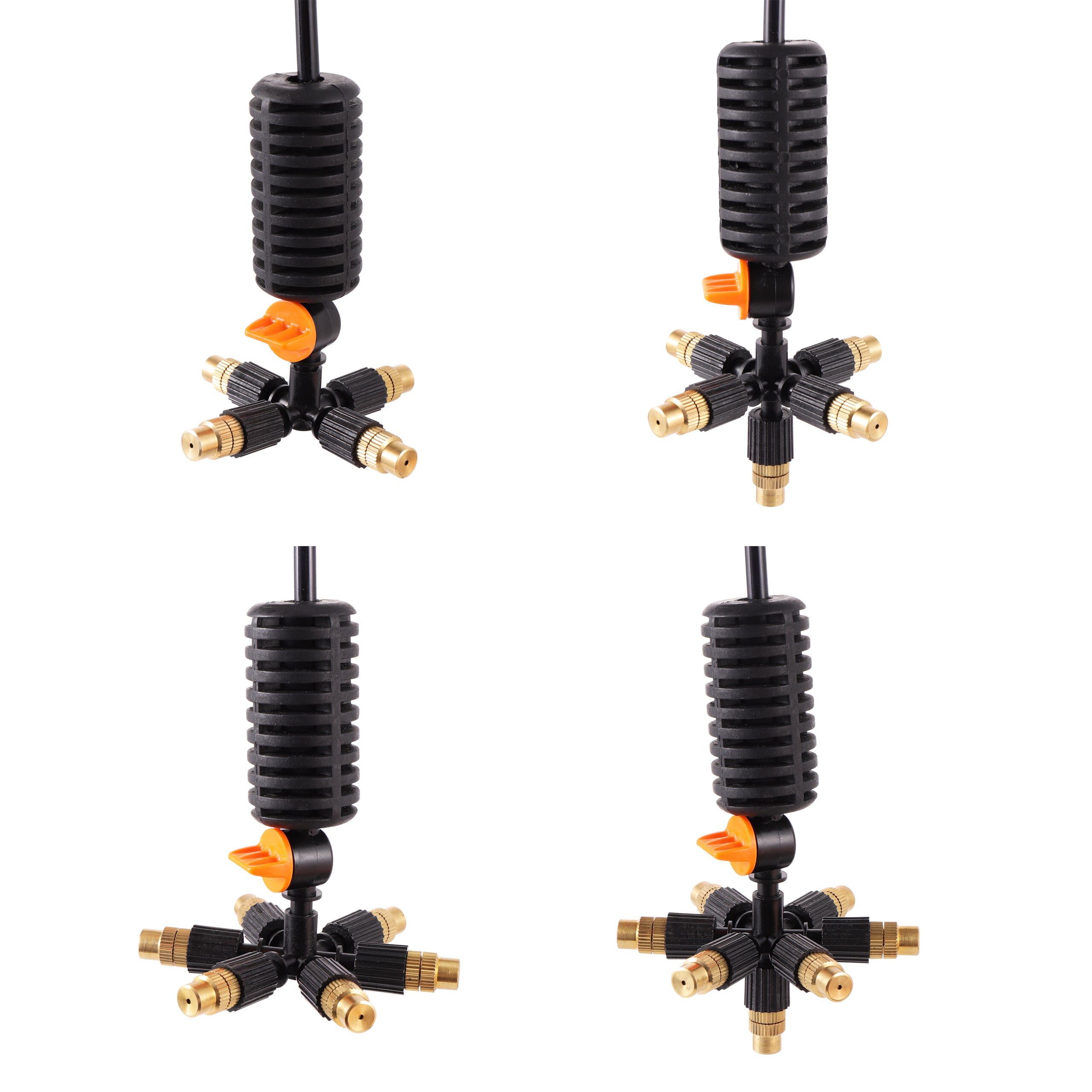 4 Type Multi-way Adjustable Brass Misting Nozzle Kit Garden Irrigation Spraying Cooling Humidification Watering Sprinkler Kit