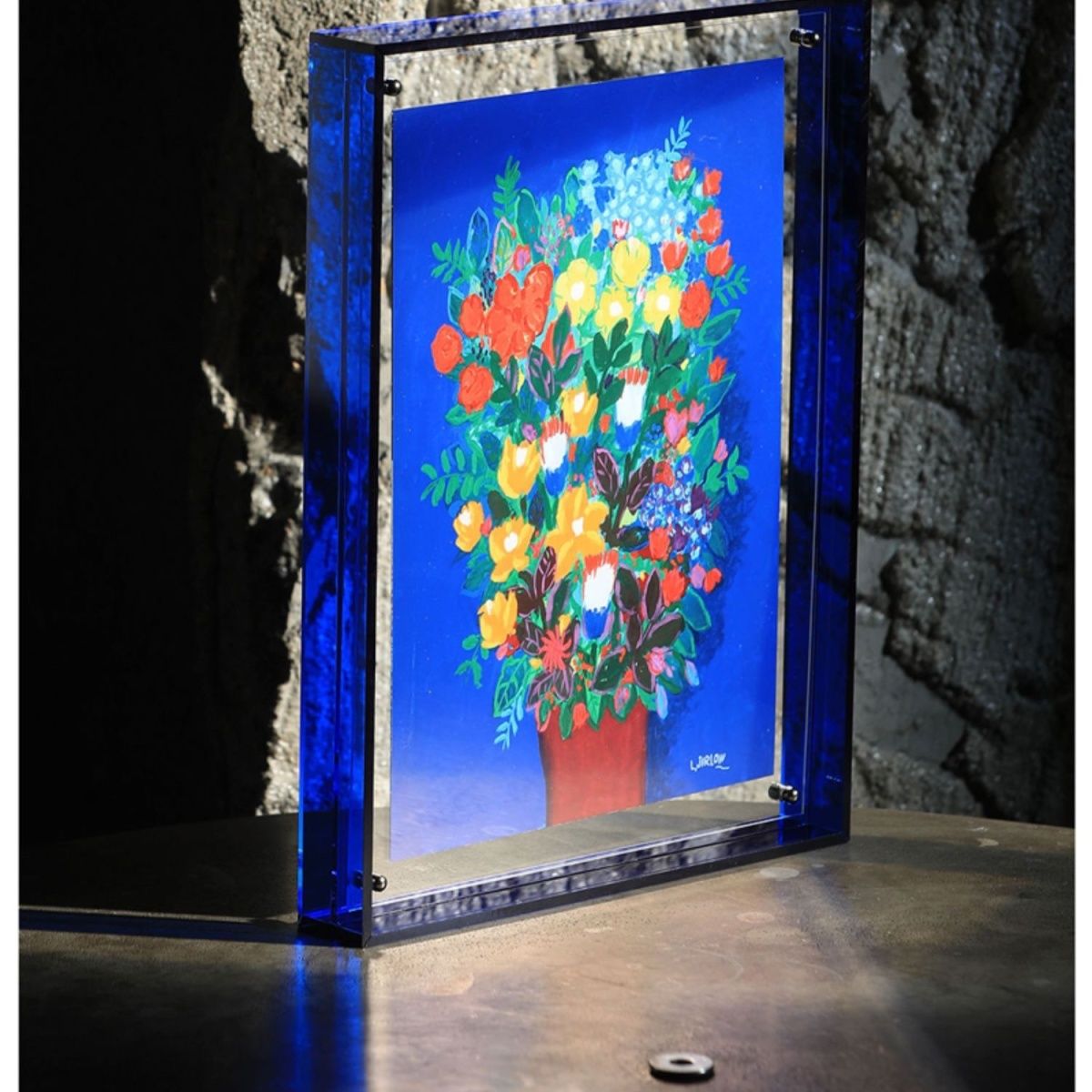 Cadre photo flottant en acrylique coloré, cadre photo décoratif, montage mural, bureau britannique ou affichage