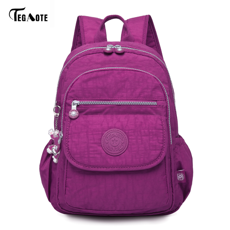 TEGAOTE Laptop Schule Rucksäcke für Teenager Mädchen Mochila feminin Rucksäcke Anti-diebstahl Wasserdichte Taschen für Männer Frauen 1503#: Violett rot