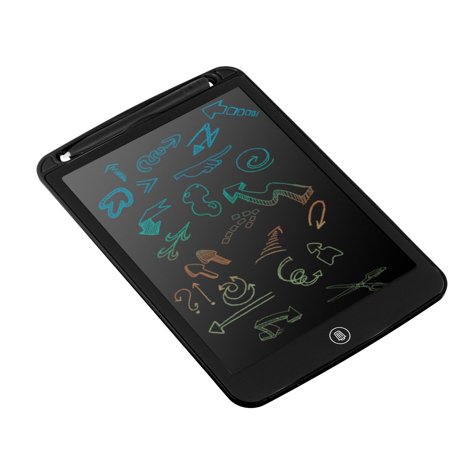 10-Inch LCD Writing Tablet - Reusable Electronic Drawing Board with Stylus Pen: Black