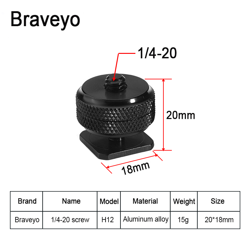 Tornillos de montaje de zapata para cámara, tornillo de conversión de 1/4 a 3/8 pulgadas para accesorios de fotografía, montaje de cabeza de zapata para cámara Dslr: Azul