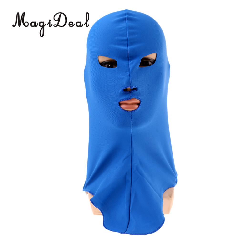 MagiDeal Comfortable Swimming Cap Full Face UV Sun Protection Diving Mask Head Neck Cover for Cycling Riding Skiing Diving Sport: Blue