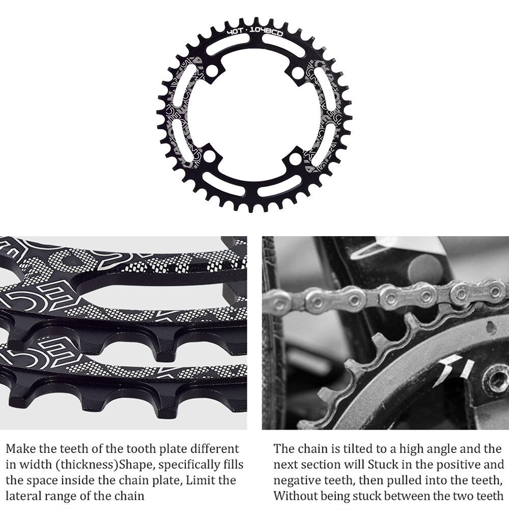 104BCD Oval Narrow Wide Chainring MTB Mountain Bicycle Crown Crankset Single Tooth Plate Parts 104 BCD Bike Toothed Disc