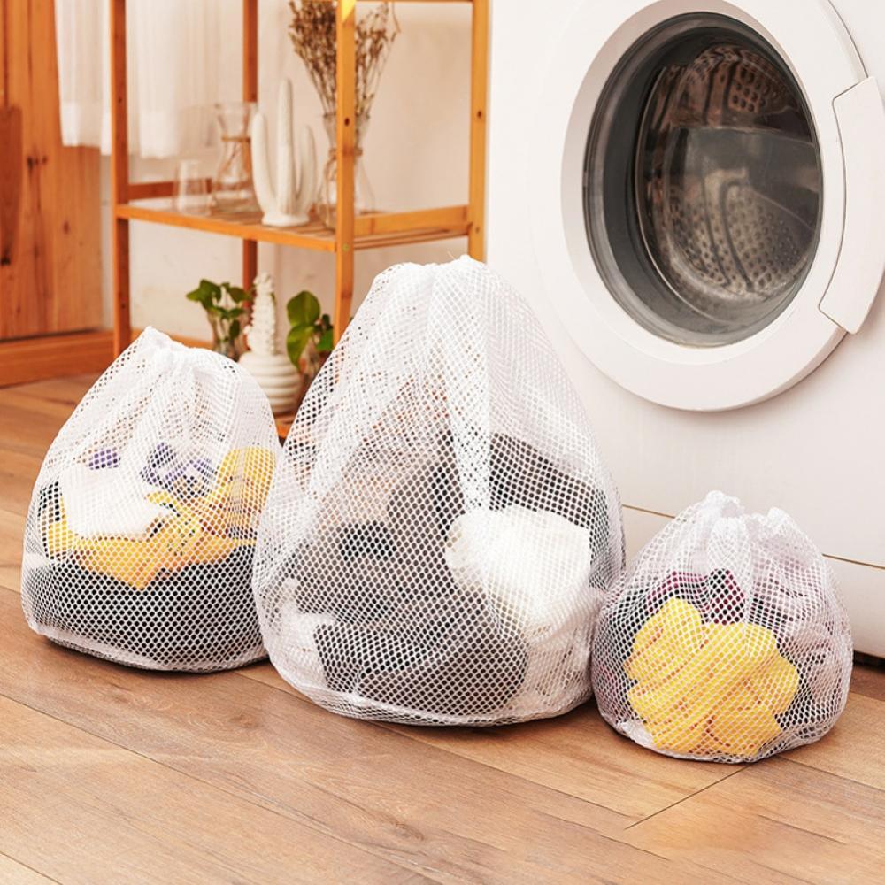 Clothes Anti-tangle Anti-Deformation Washing Machine Mesh Drawstring Laundry Bag