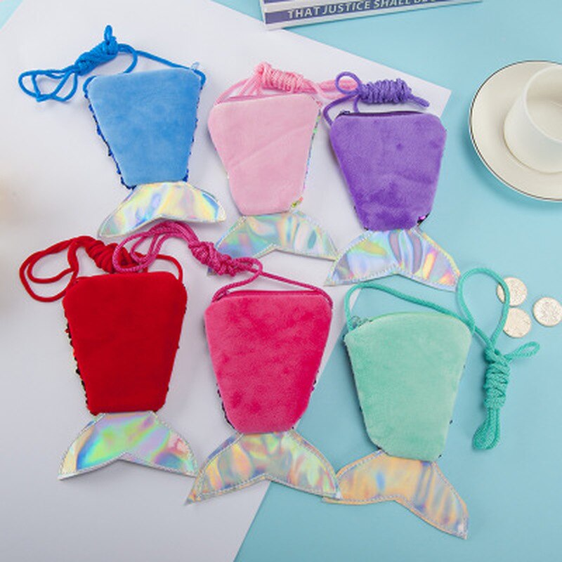 Porte-monnaie en forme de queue de sirène pour enfants, porte-monnaie souvenir, de mariage pour les invités, fournitures pour de fête de demoiselle d'honneur