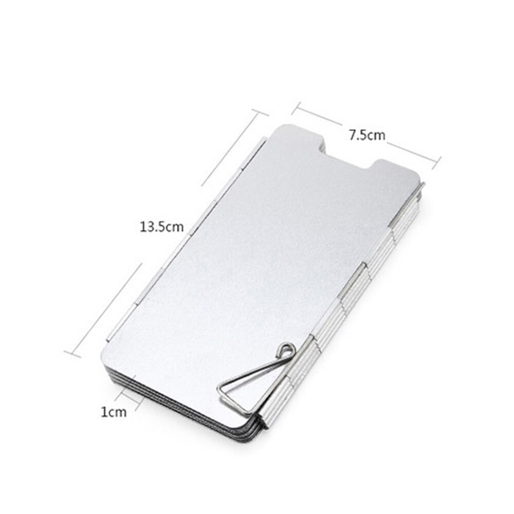 9 Plate Foldable Gas Stove Wind Shield Outdoor Windproof Screen Aluminium Alloy Picnic Stove Windshield Camping Cooking Burner: 9 boards windshield