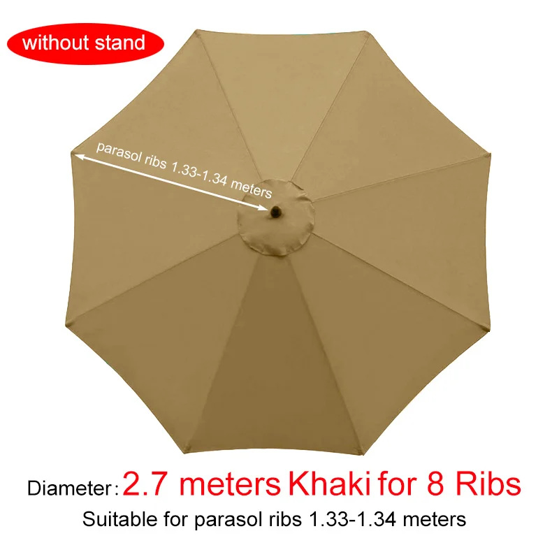 Parasol étanche anti-UV, gril de subdivision sans support, jardin extérieur, couverture de parapluie, parasol, 2/2 m, 7 m, 3m: Bleu marine
