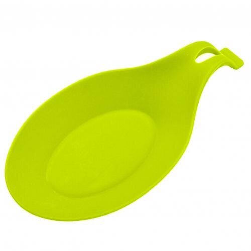 Multipurpose Siliconen Lepel Rest Hittebestendige Placemat Lade Keukengereedschap Spatel Mixer Pad Mat Houder Keuken Tool: green