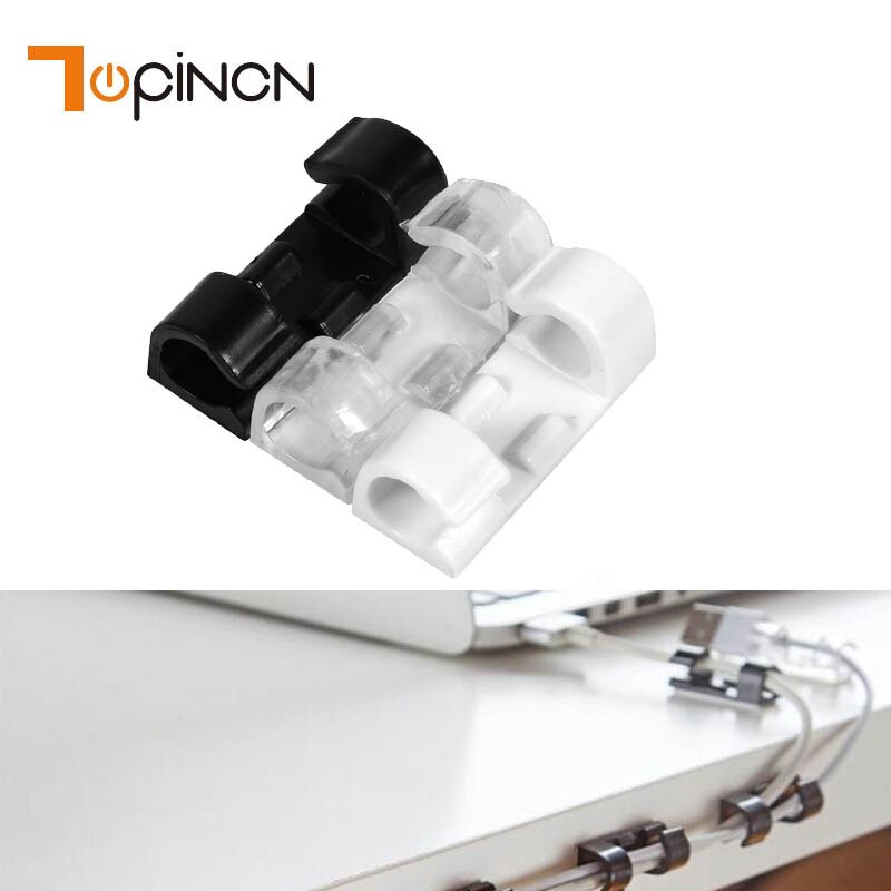 Ganchos y rieles ajustables para cables eléctricos de 20 piezas, organizador de cables de datos adhesivos de 3M, soportes de amarre, organización de almacenamiento para el hogar